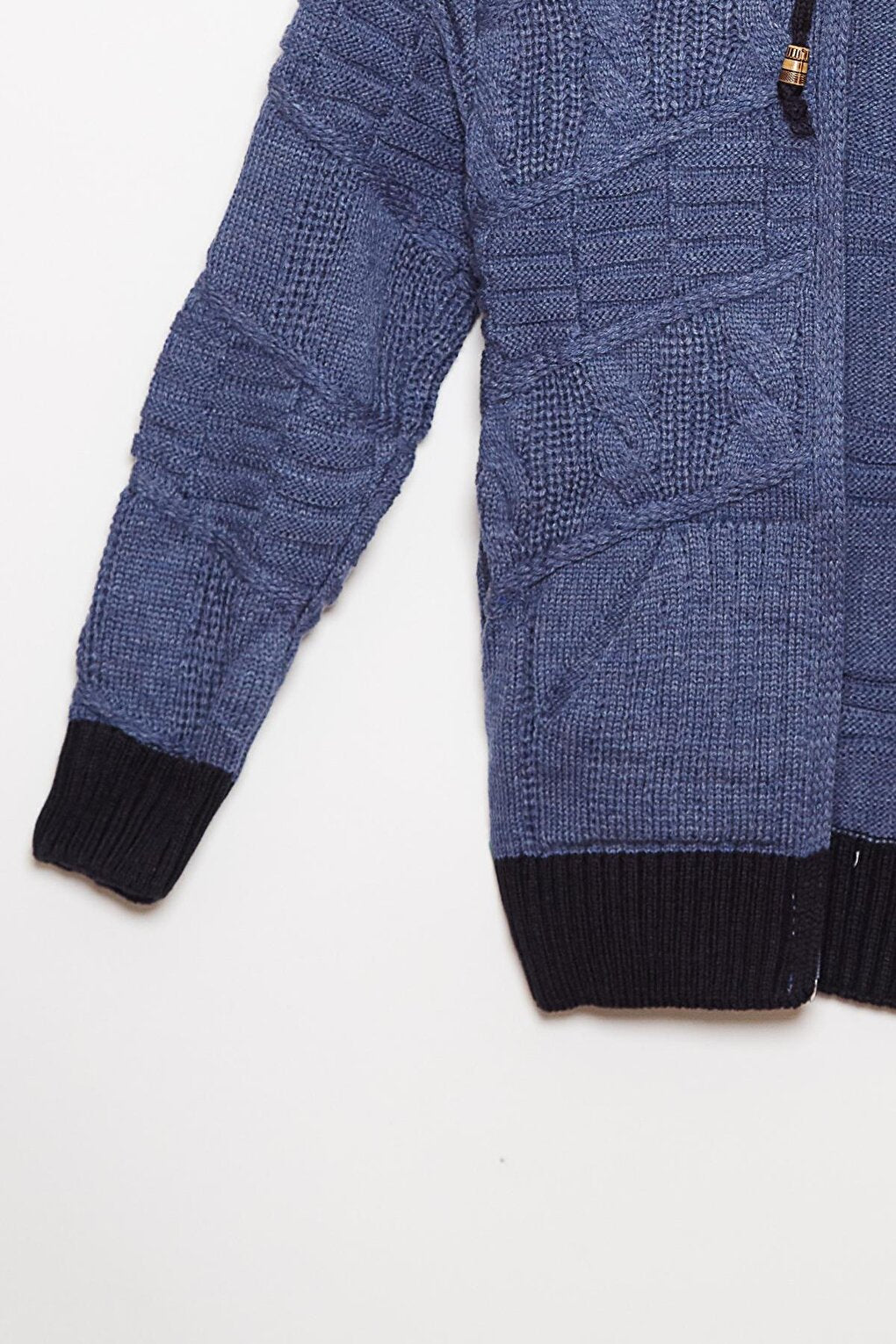 Fur Detailed Knitwear Boys Cardigan