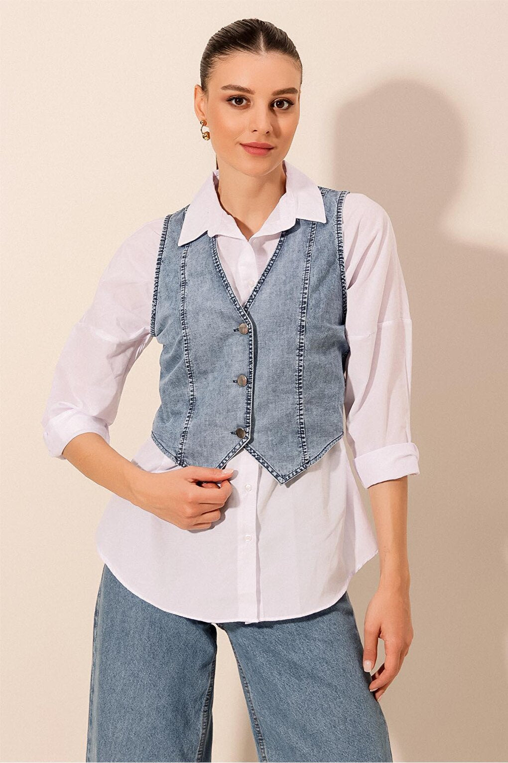 6791 Denim Vest - Blue