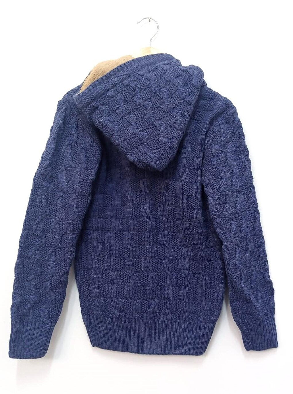 Fur Detailed Knitwear Boys Cardigan