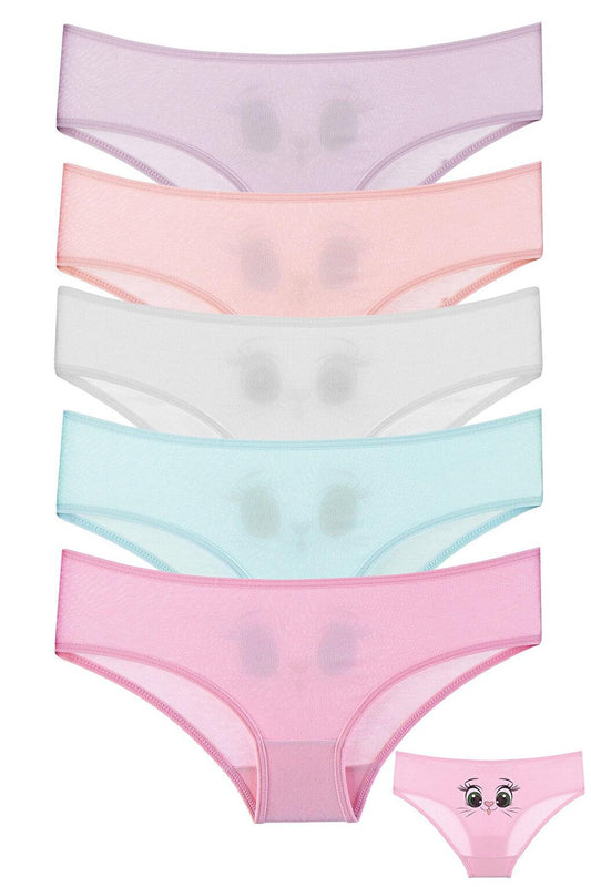 Girl's Panties 5 Pack Cotton Lycra