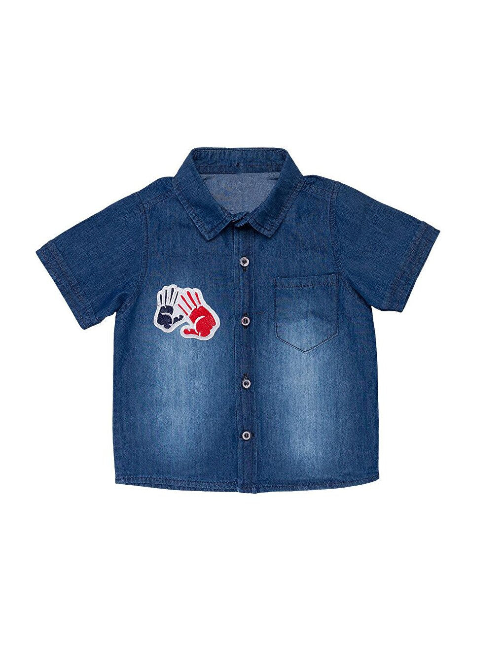 Boy's Hand Embroidered Printed Shirt