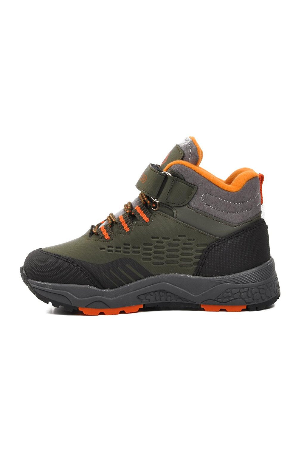 1391-P Khaki-Orange Children's Outdoor Boots with Fleece Inside