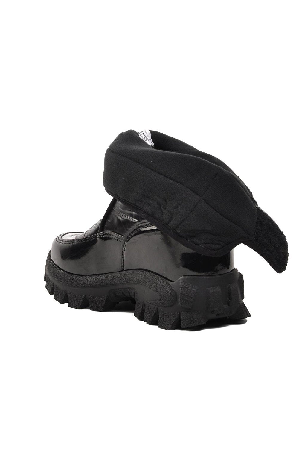 1377-F Black Patent Leather Children's Snow Boots