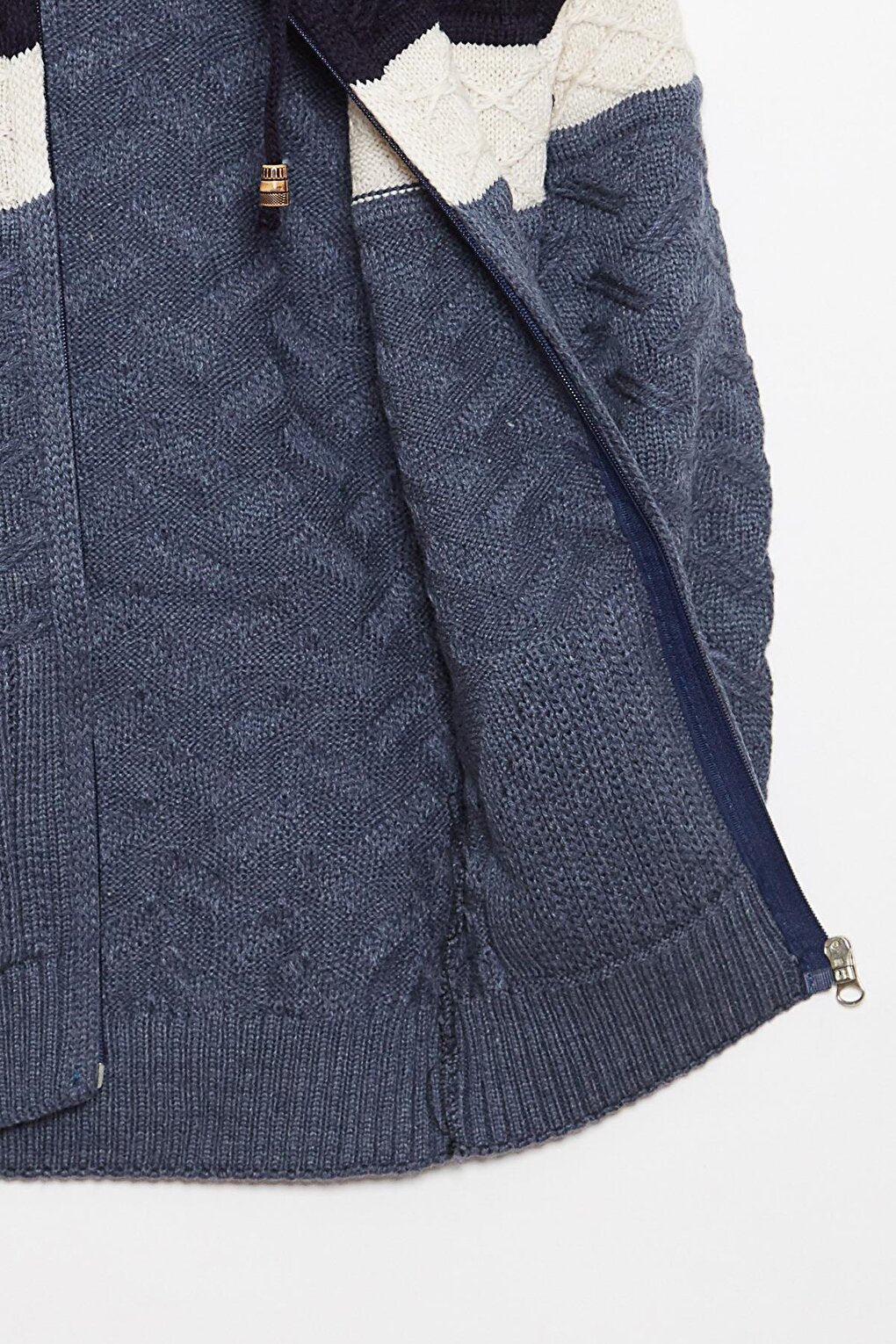 Fur Detailed Knitwear Boys Cardigan