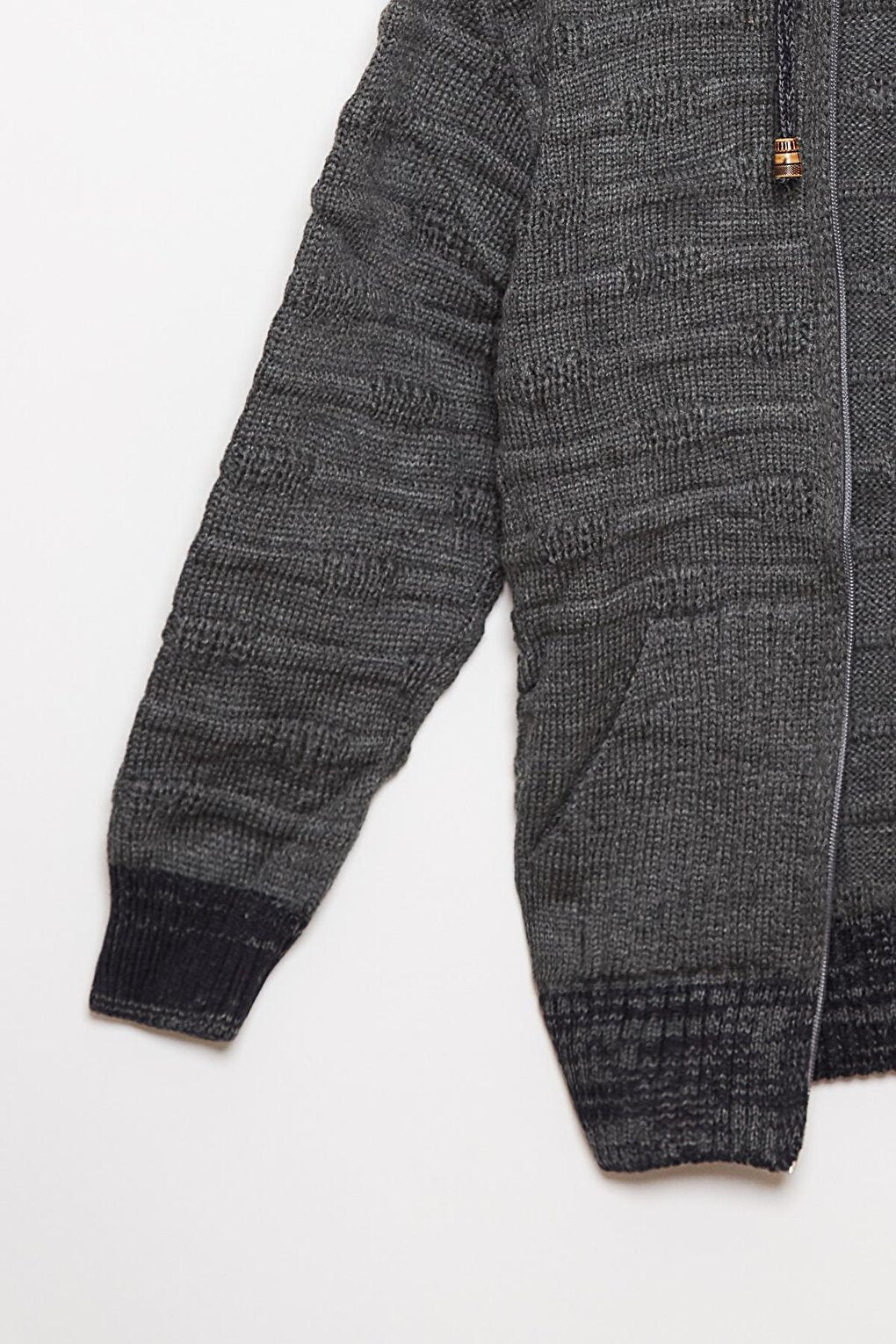 Fur Detailed Knitwear Boys Cardigan