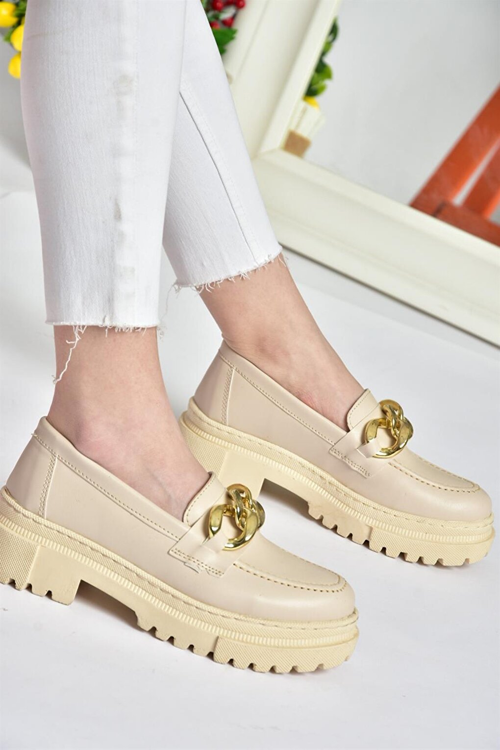 P6520342 Beige Casual Women's Shoes