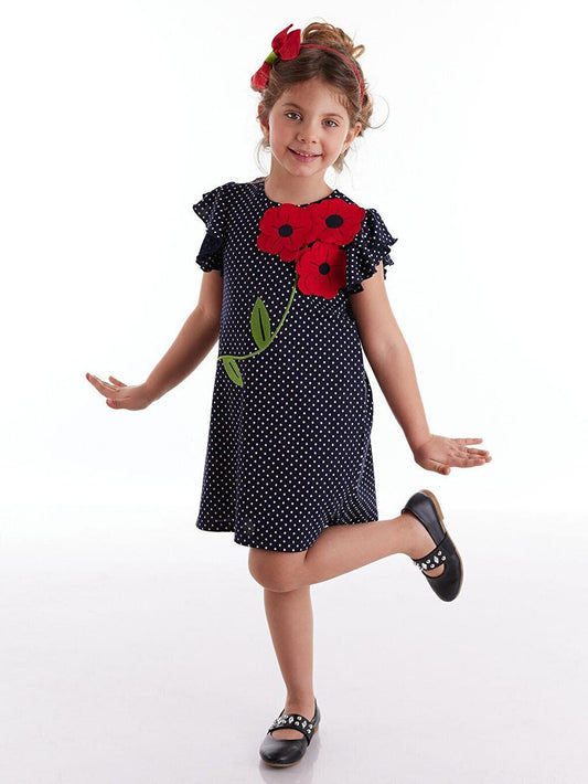 Flowers Polka Dot Girl Dress