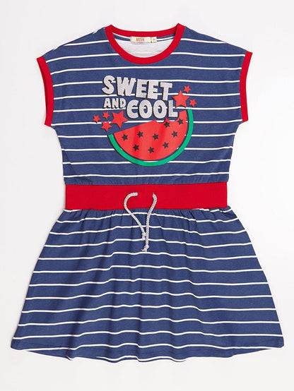 Cool Melon Striped Dress