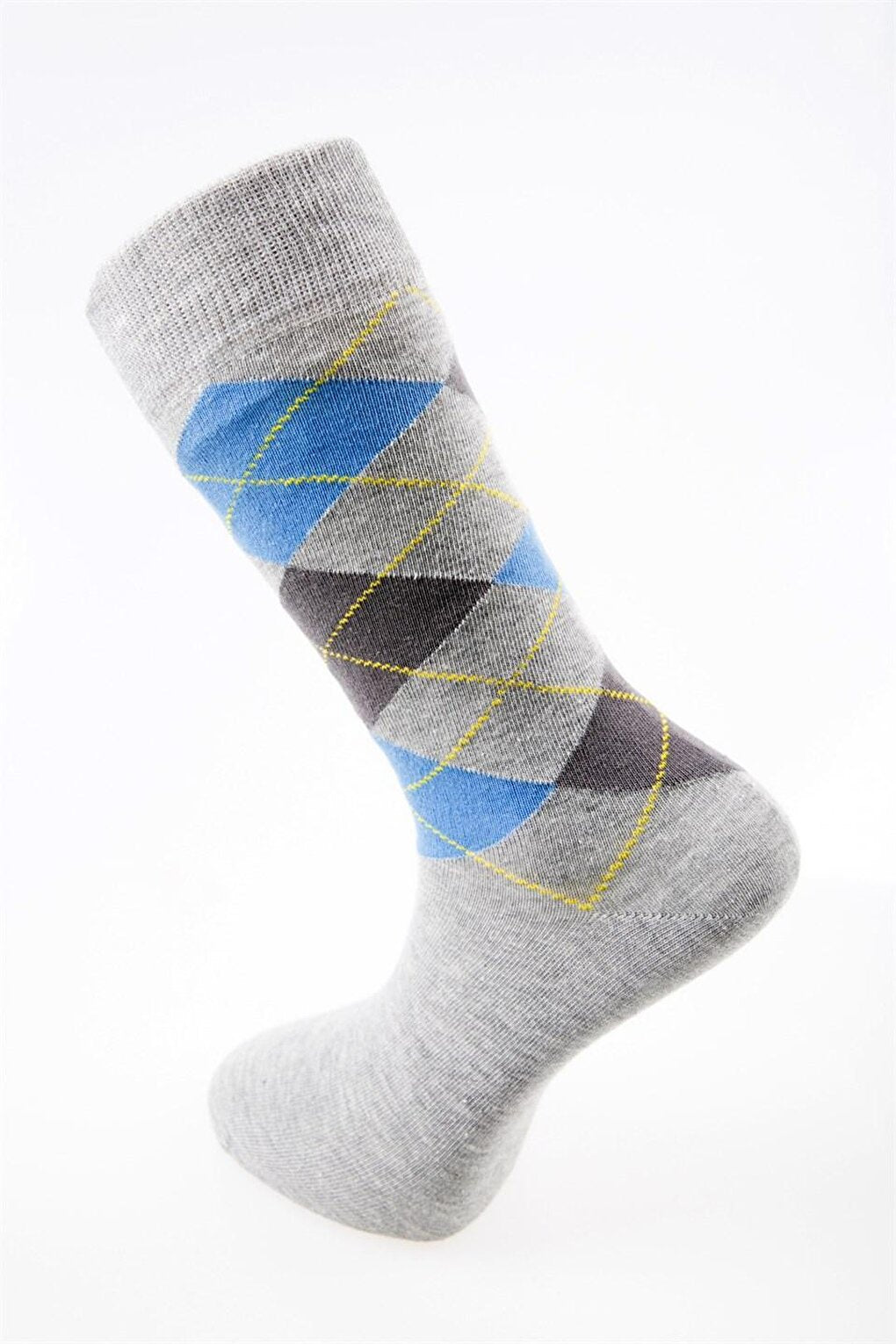 Box of 5 Men's Socks with Diamond Pattern