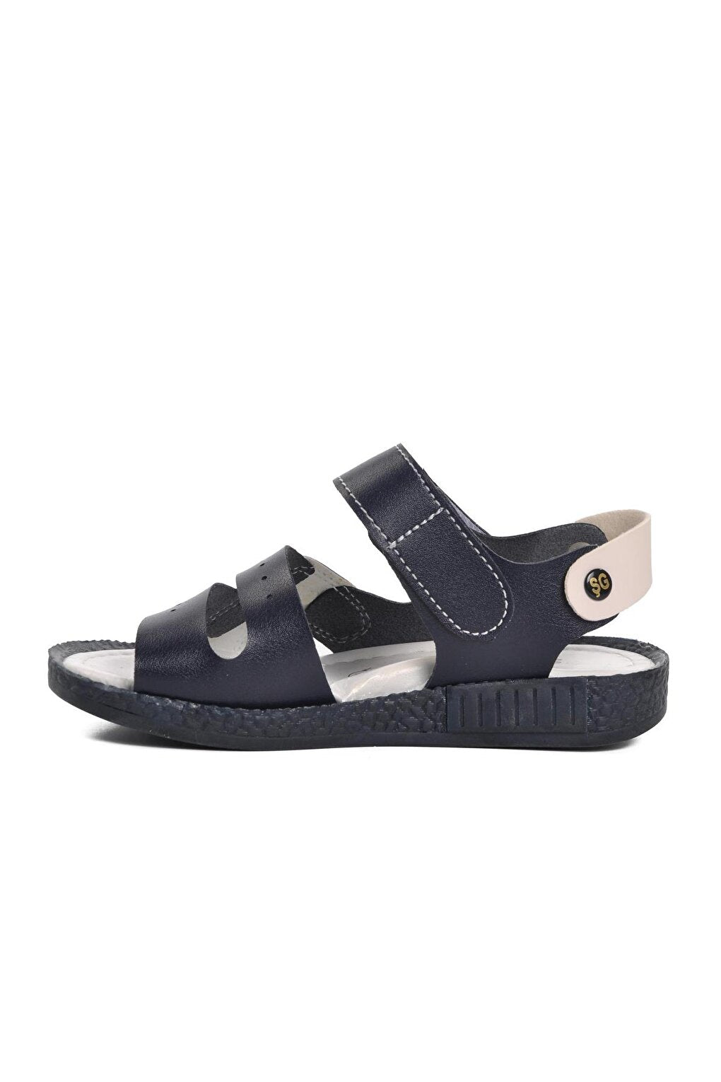 007 Navy Blue-White Boy's Sandals