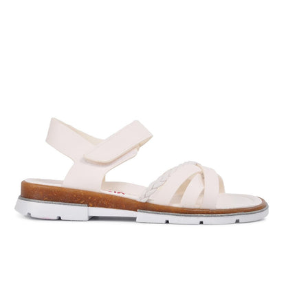 001 White Girl's Sandals