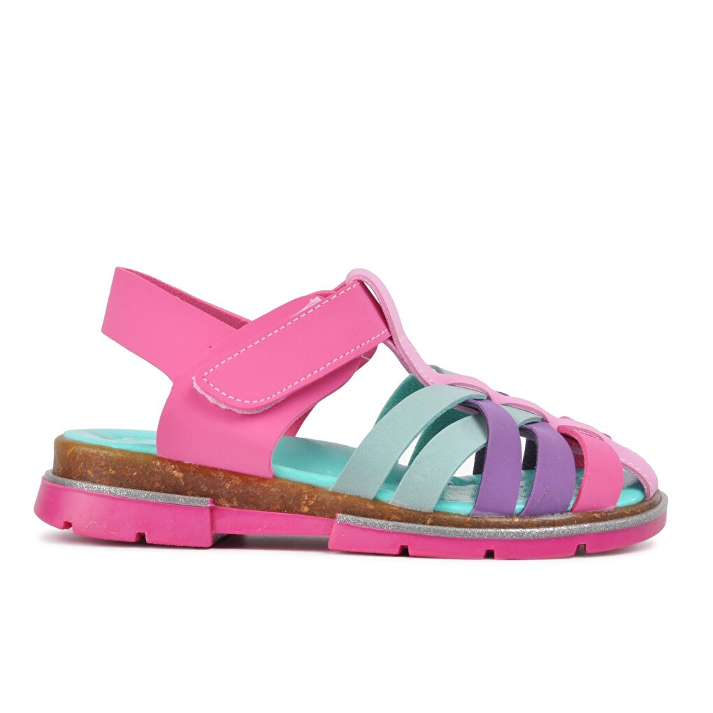 003 Fuchsia-Pink-Purple Girls' Sandals