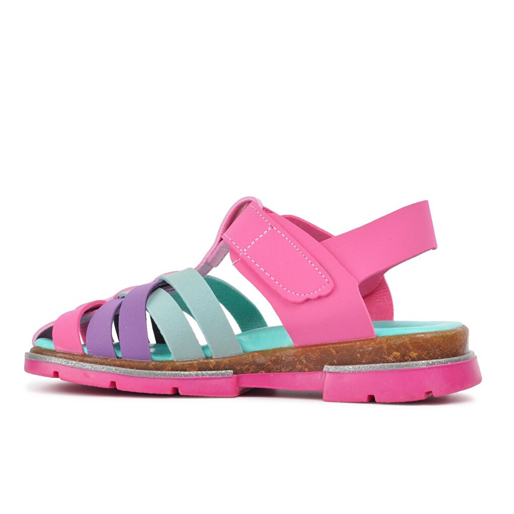 003 Fuchsia-Pink-Purple Girls' Sandals