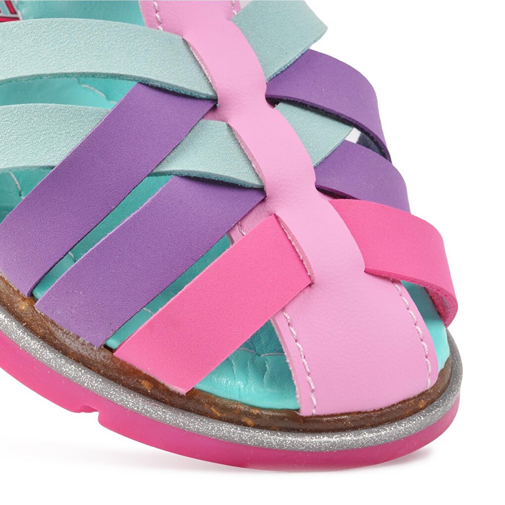 003 Fuchsia-Pink-Purple Girls' Sandals