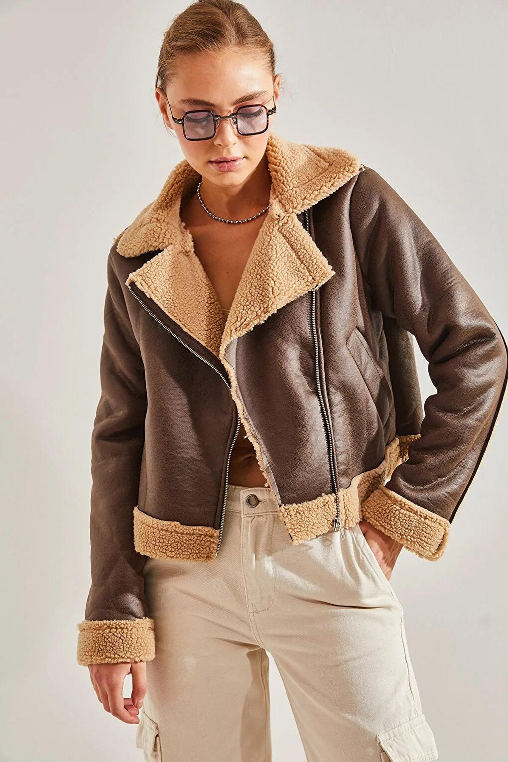 Women's Laminated Suede Coat