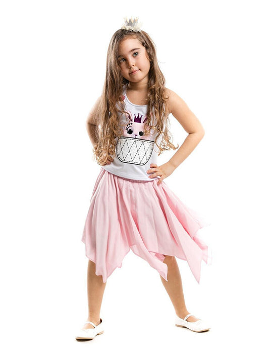 Rocker Bunny Handkerchief Skirt Set