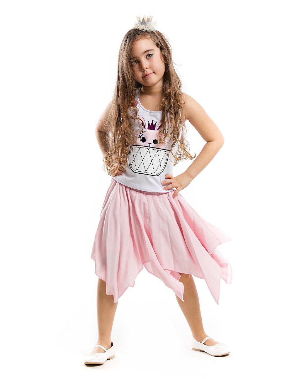 Rocker Bunny Handkerchief Skirt Set