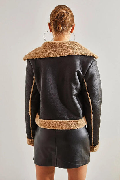 Women's Laminated Suede Coat