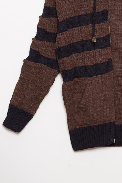 Fur Detailed Knitwear Boys Cardigan