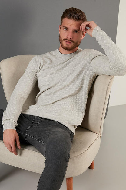 Cotton Slim Fit Crew Neck Sweater 6353401