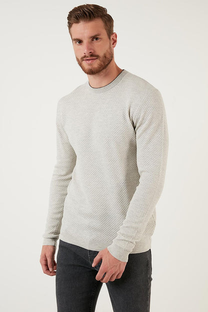 Cotton Slim Fit Crew Neck Sweater 6353401