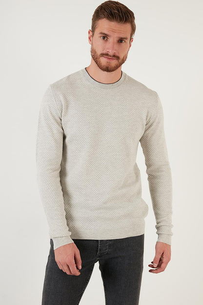 Cotton Slim Fit Crew Neck Sweater 6353401