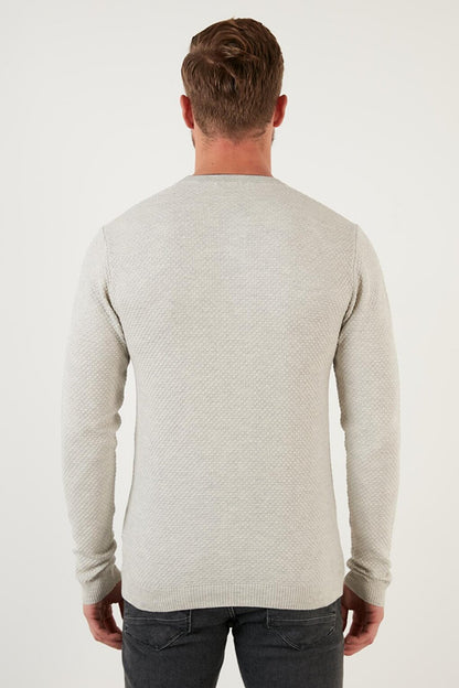 Cotton Slim Fit Crew Neck Sweater 6353401