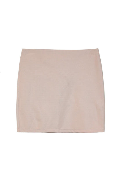 Knitted Mini Skirt Stone