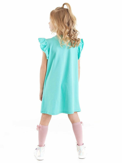 Gummy Unicorn Girl's Turquoise Dress