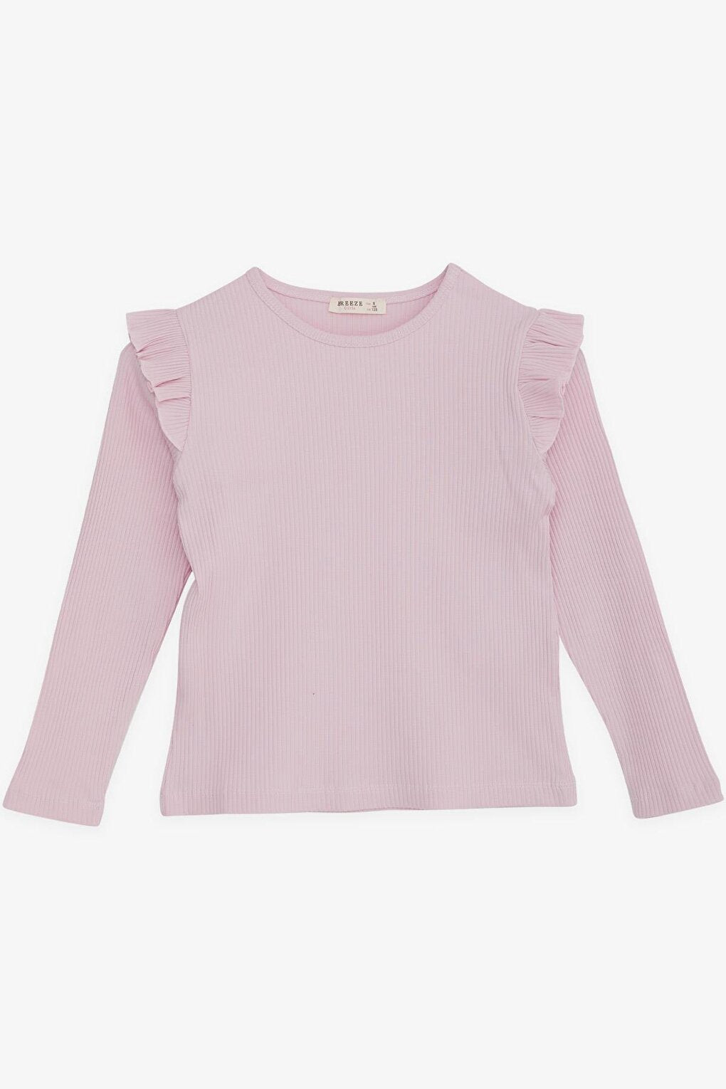 Girl's Long Sleeve Blouse Ruffled Pink (Ages 8-14)