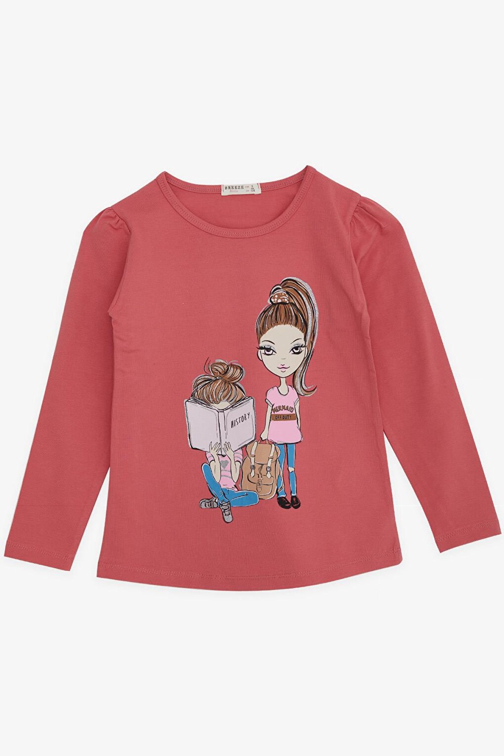 Girl's Long Sleeve T-Shirt Girl Printed Rose (Age 4-9)