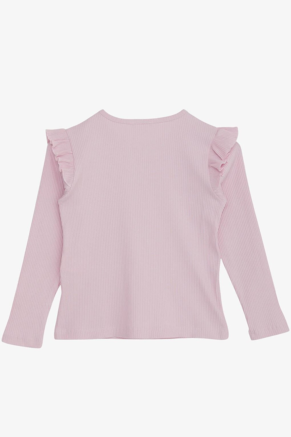 Girl's Long Sleeve Blouse Ruffled Pink (Ages 8-14)