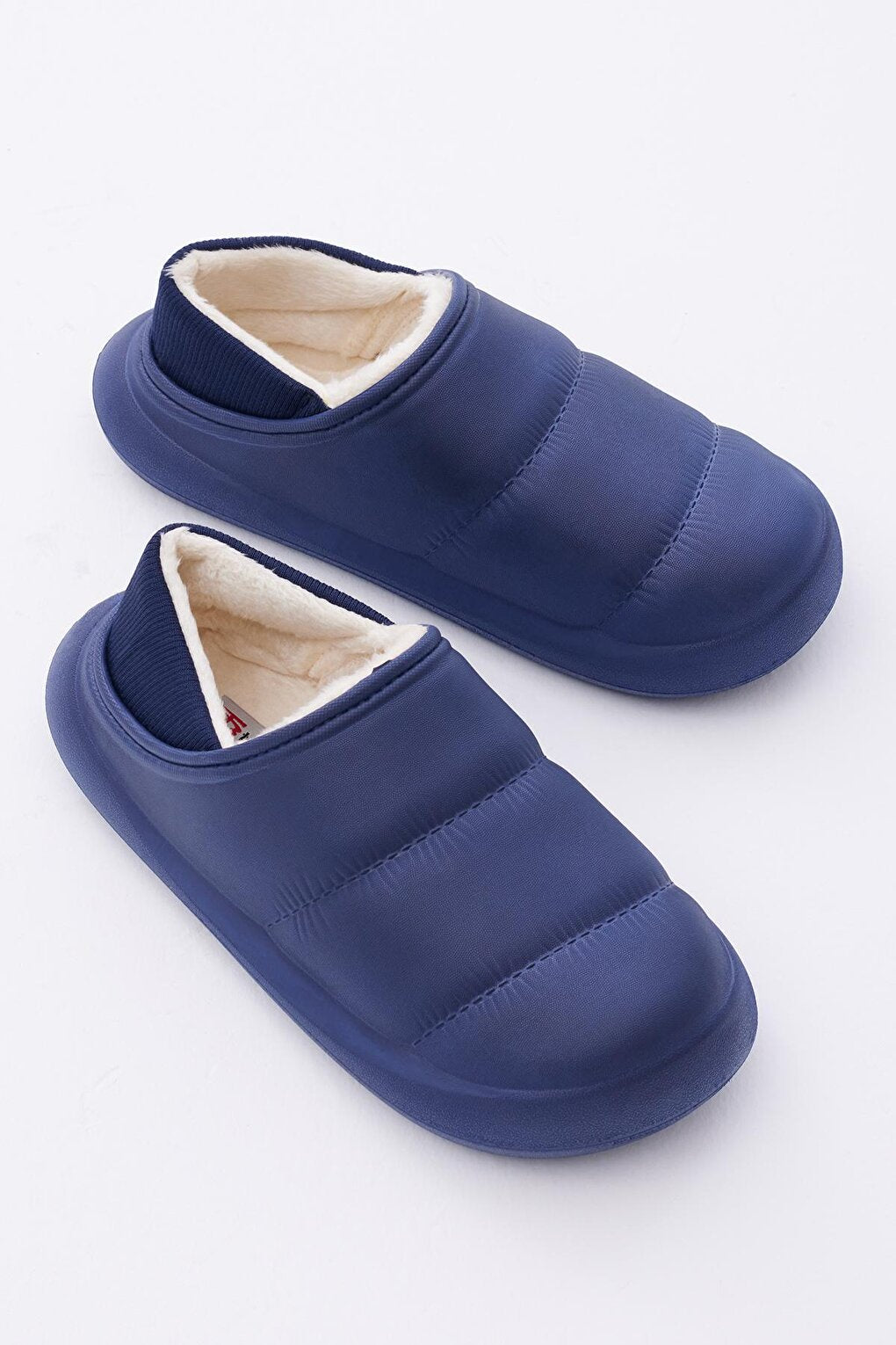 Children's Unisex Navy Blue Comfortable Slippers with Fur Inside