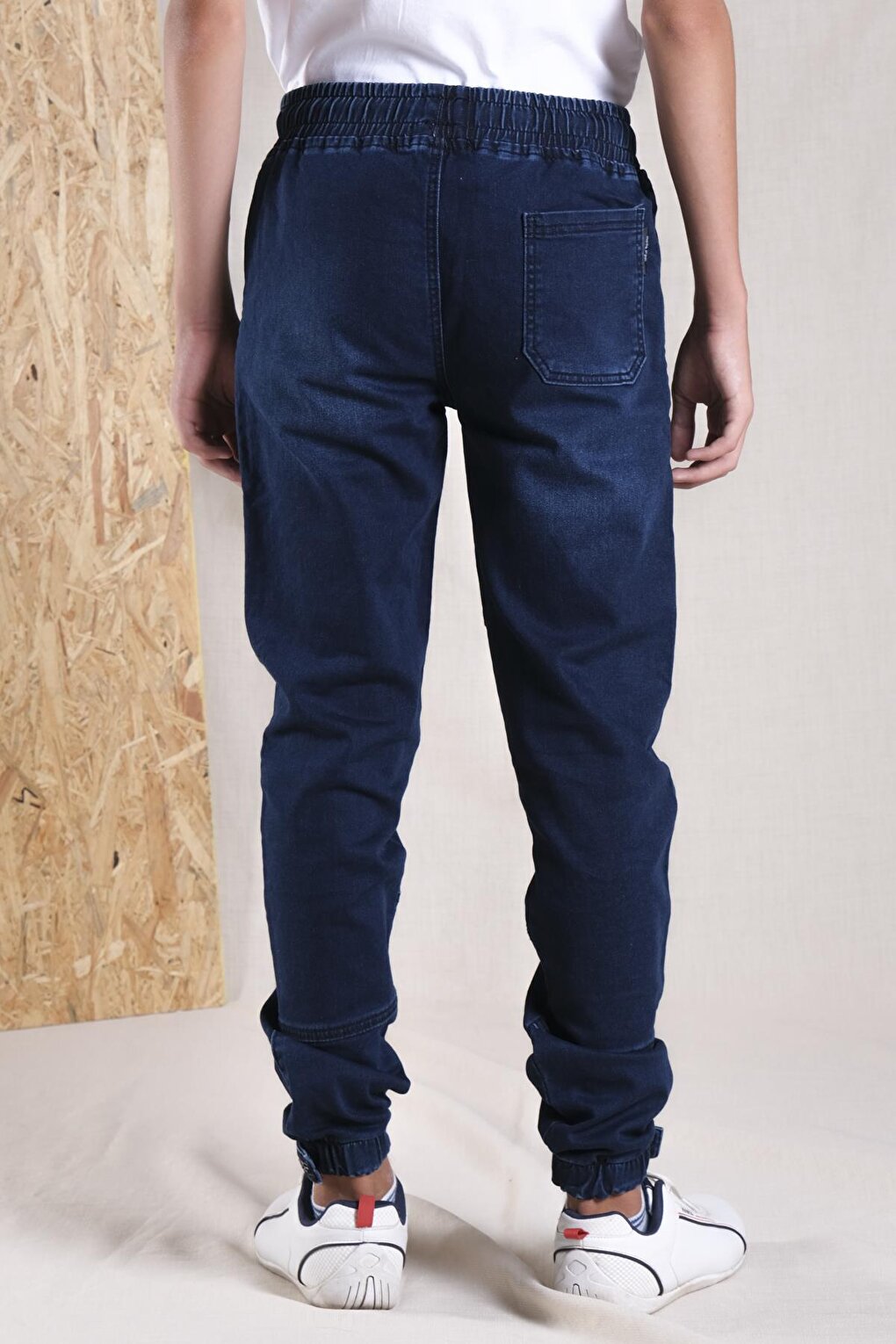 Children's Unisex Jean Trousers with Elastic Waist and Leg Parts