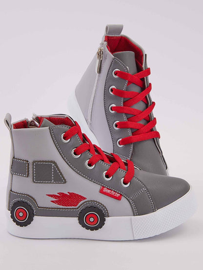 Car Boy Gray Sneakers Sports Shoes