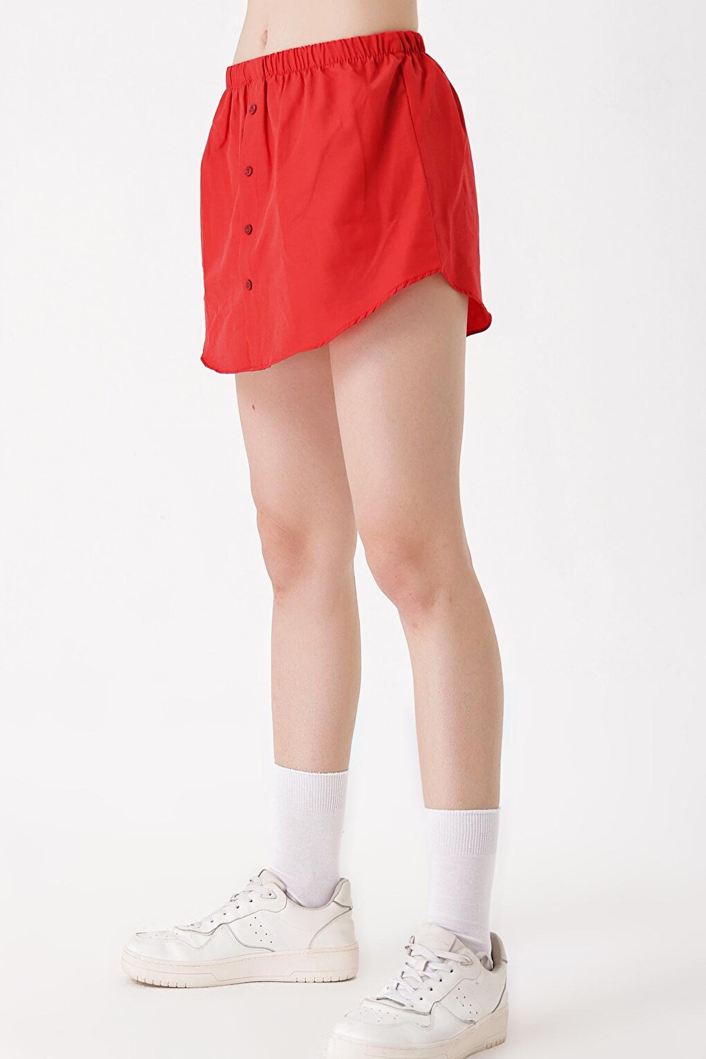 1888 Sweatshirt And Shirt Under Sweater Skirt - Red