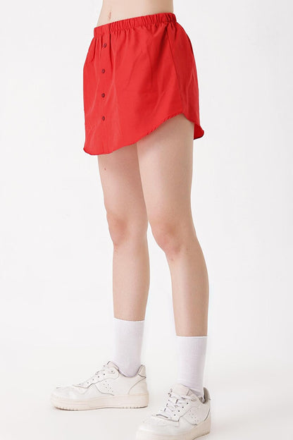 1888 Sweatshirt And Shirt Under Sweater Skirt - Red