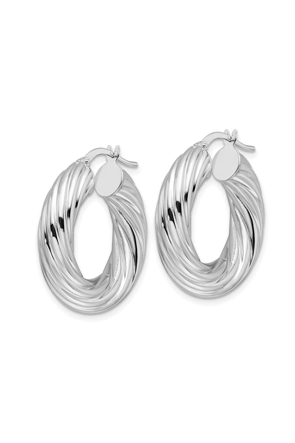 Minimalist Twisted Hoop Earrings 3.5 cm