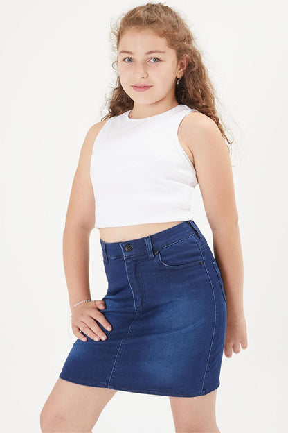 Blue Girl's Jean Skirt 15531