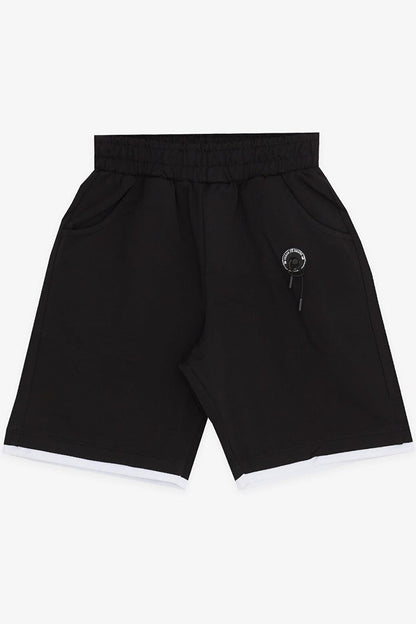 Boy's Shorts Black with Pockets and Accessories (Ages 8-14)