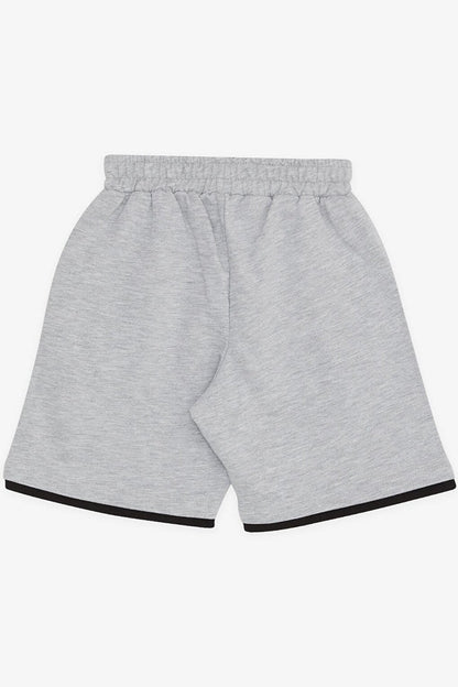 Boy's Shorts with Pockets and Accessories Gray Melange (Ages 8-14)