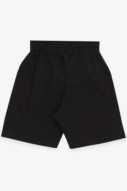 Boy's Shorts Black with Pockets and Accessories (Ages 8-14)