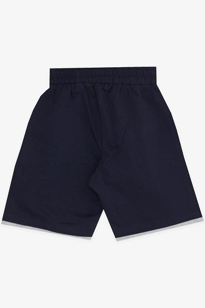 Boys' Shorts with Pockets and Accessories Navy Blue (Ages 8-14)