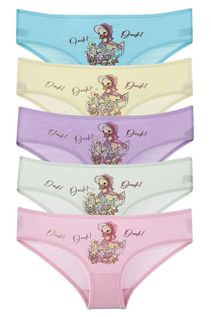 Girl's Panties 5 Pack Cotton Lycra