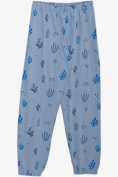 Boy's Pajama Set Patterned Light Blue (Age 4-8)