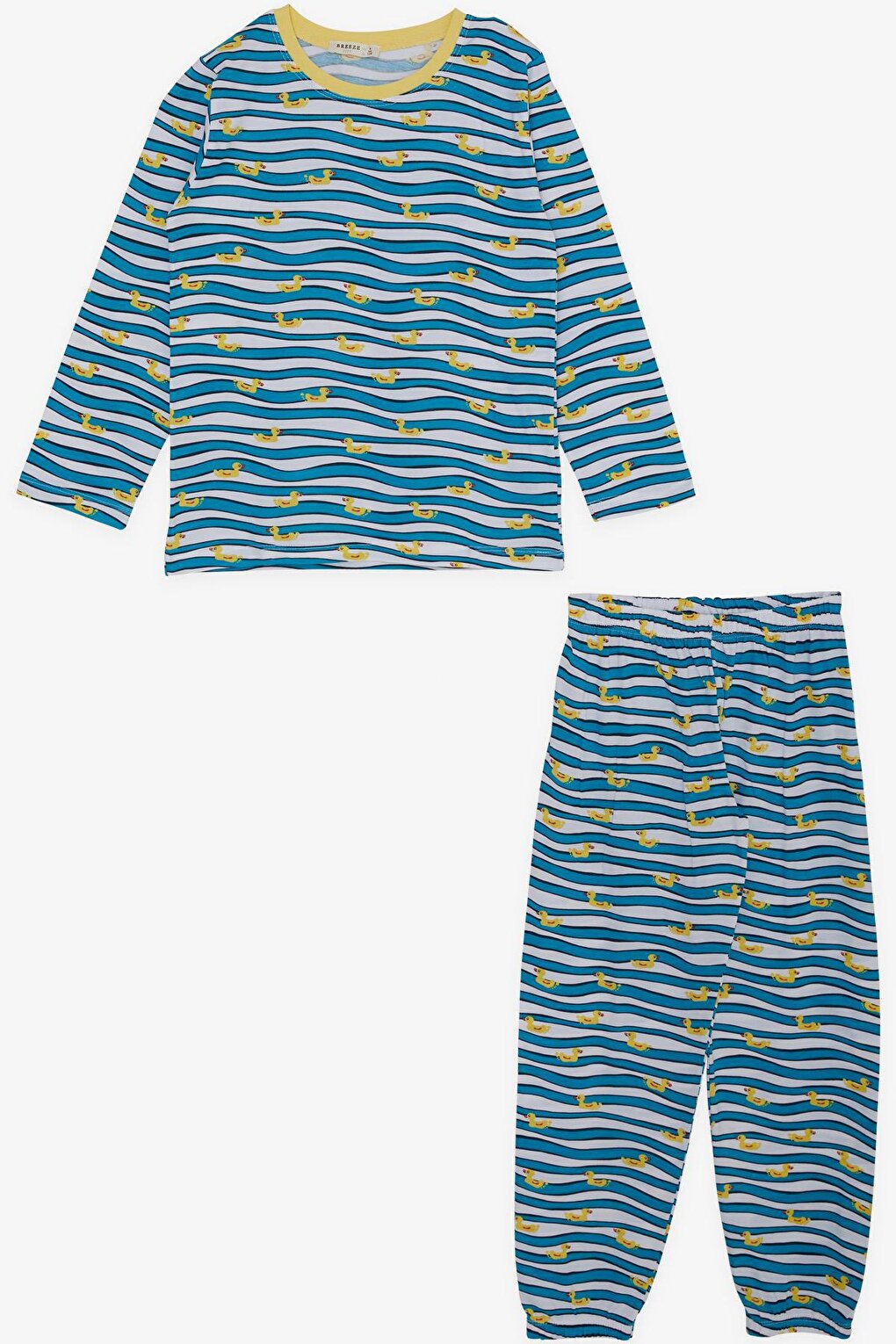 Boy's Pajama Set Cute Duck Pattern Mixed Color (4-8 Years)