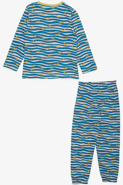 Boy's Pajama Set Cute Duck Pattern Mixed Color (4-8 Years)