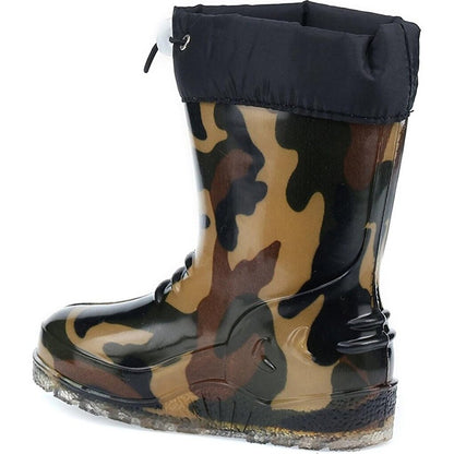 1855 Furry Cold Proof Waterproof Winter Rain Boots