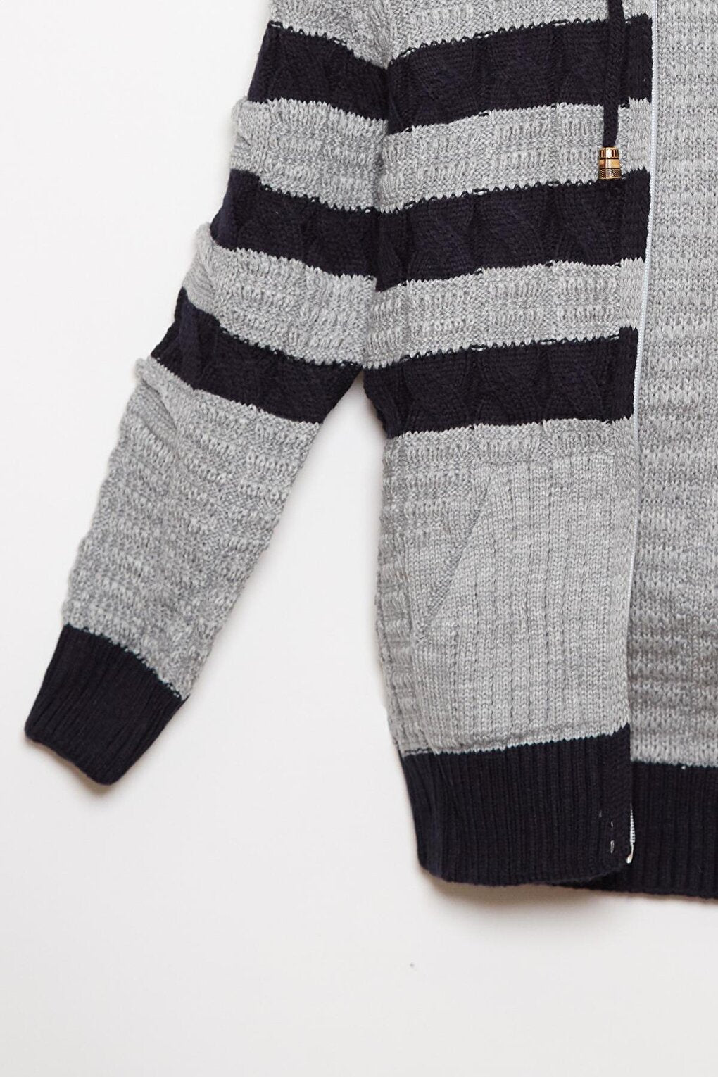 Fur Detailed Knitwear Boys Cardigan