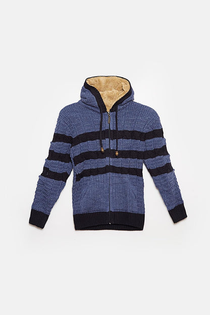 Fur Detailed Knitwear Boys Cardigan